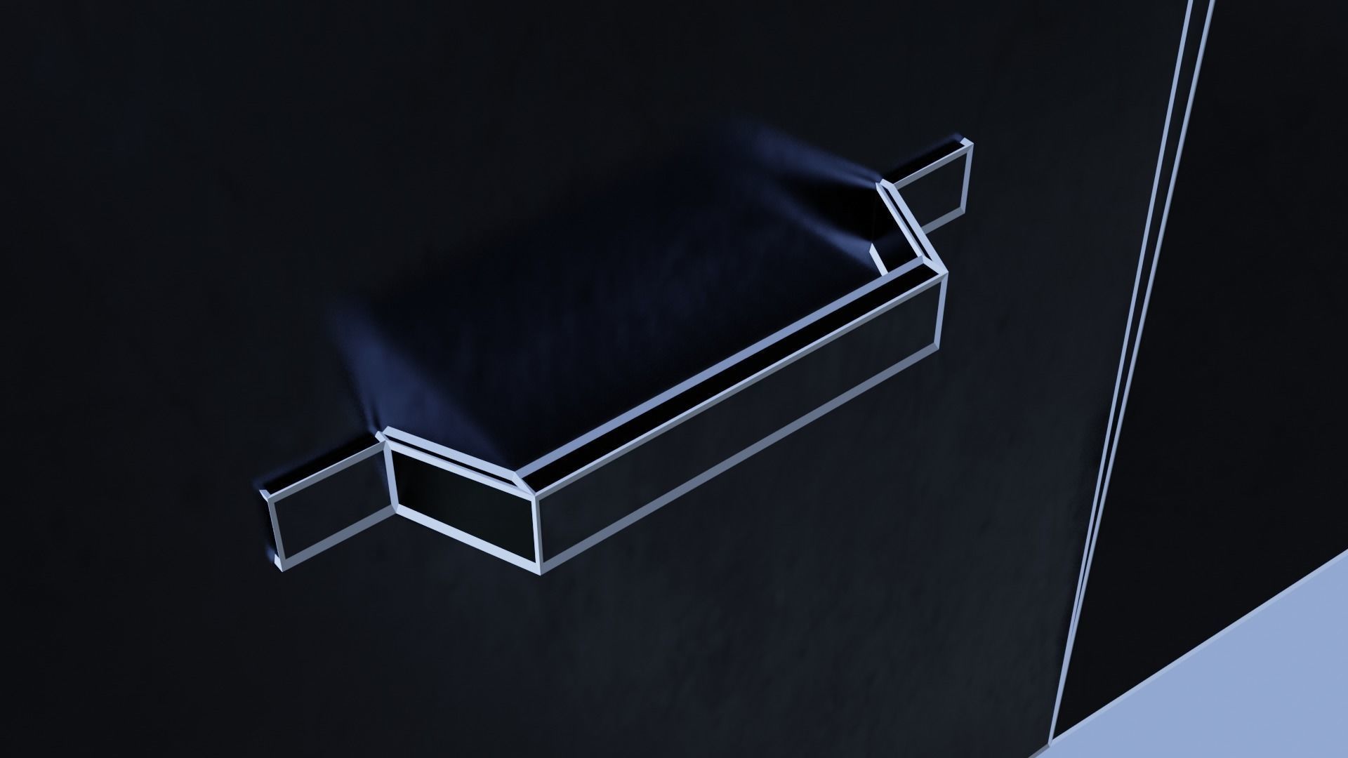 Shield metal tower with sky behind it Low-poly 3D model_27