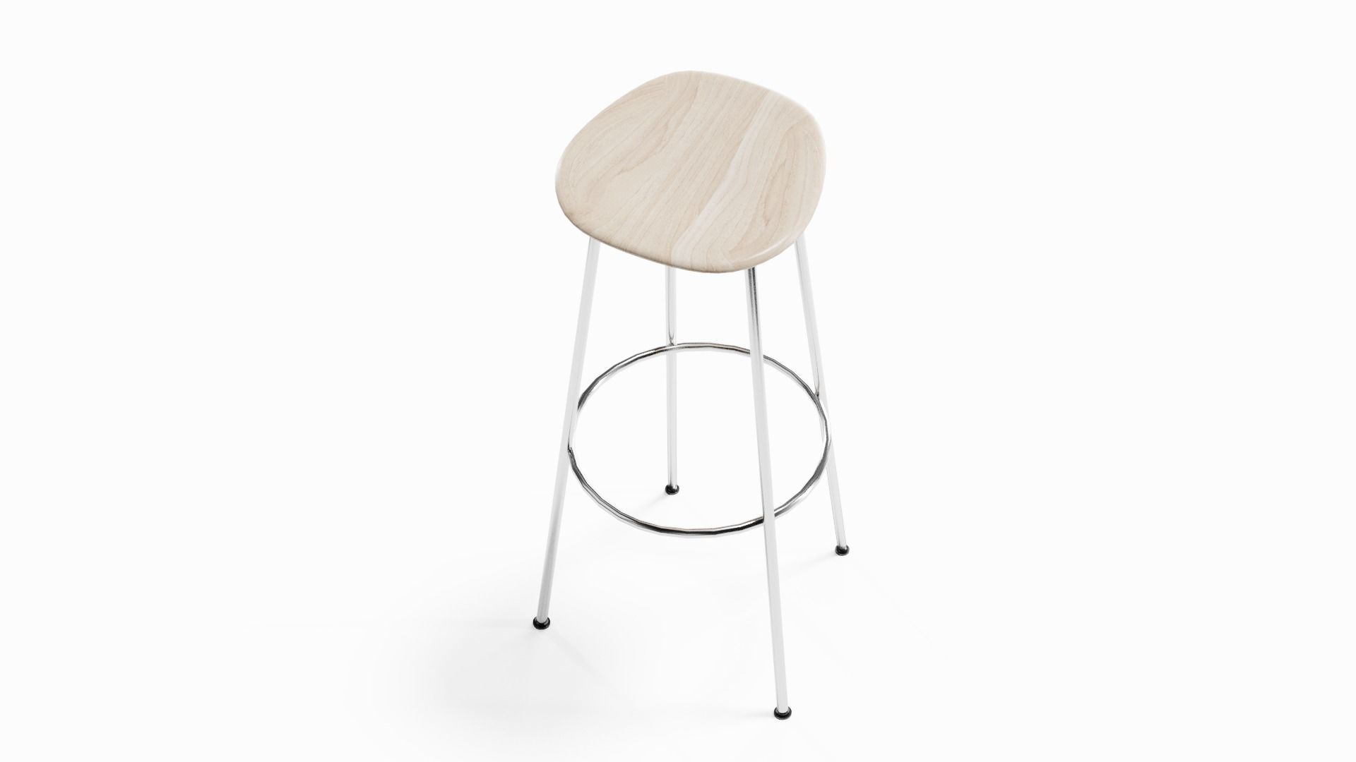 PEBBLE Bar Stool By BassamFellows Free 3D model_4