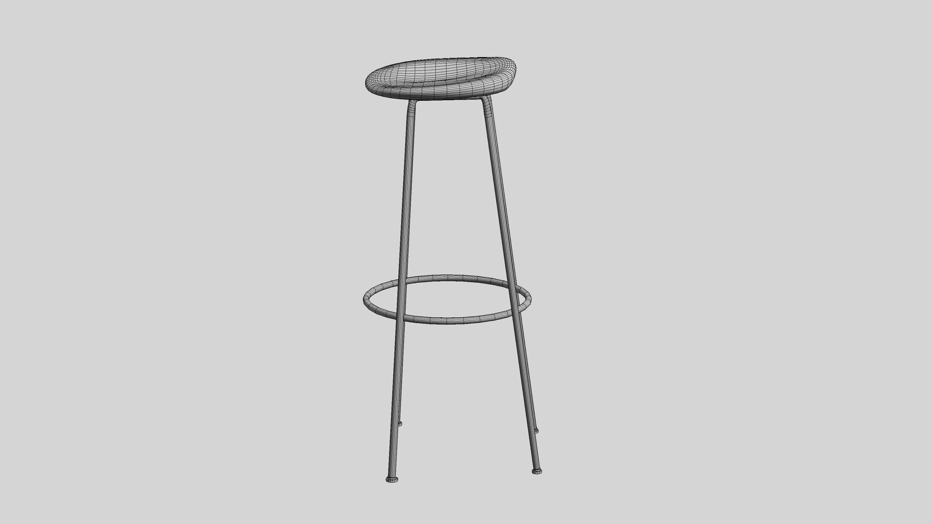 PEBBLE Bar Stool By BassamFellows Free 3D model_8