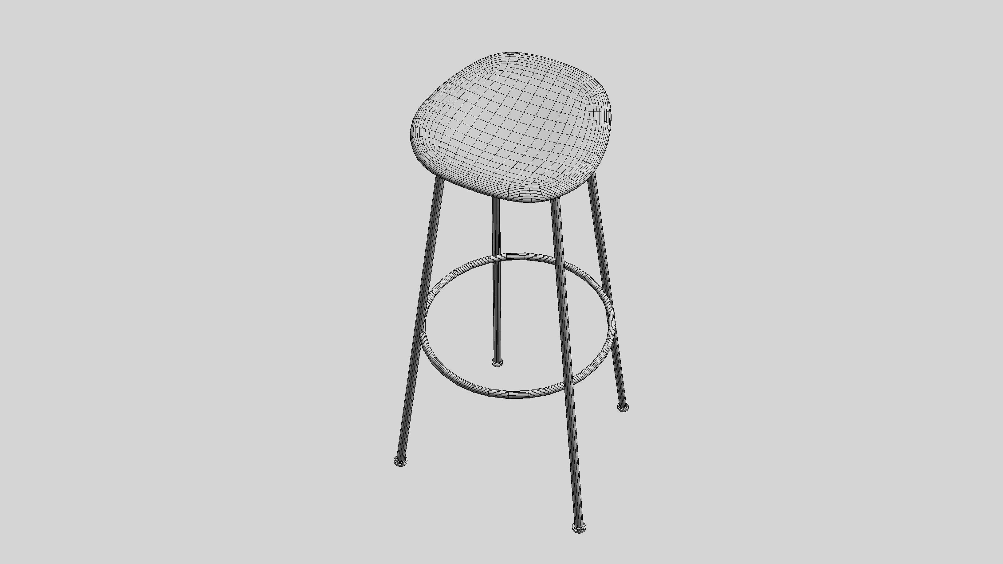 PEBBLE Bar Stool By BassamFellows Free 3D model_10