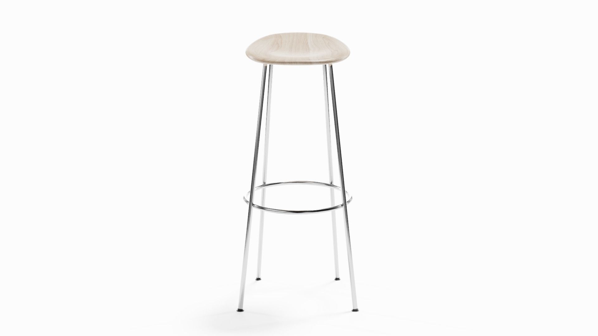 PEBBLE Bar Stool By BassamFellows Free 3D model_1