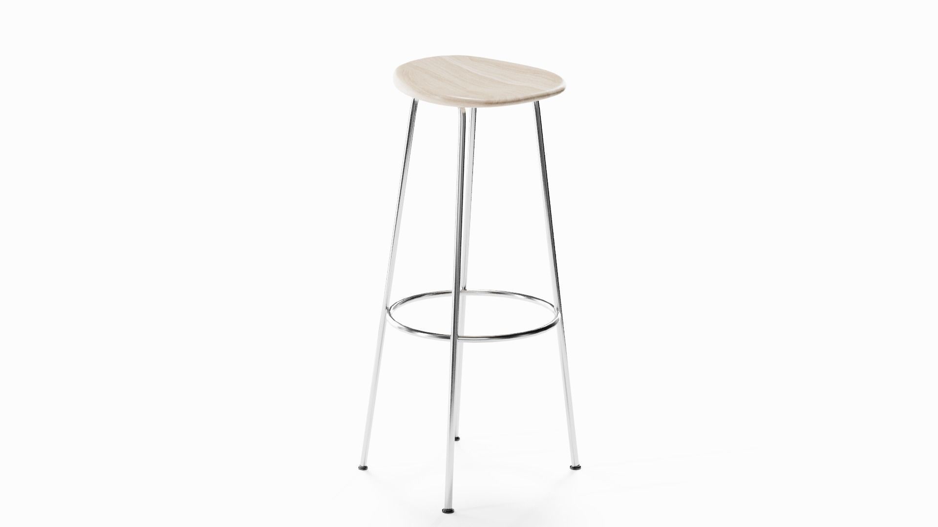 PEBBLE Bar Stool By BassamFellows Free 3D model_0