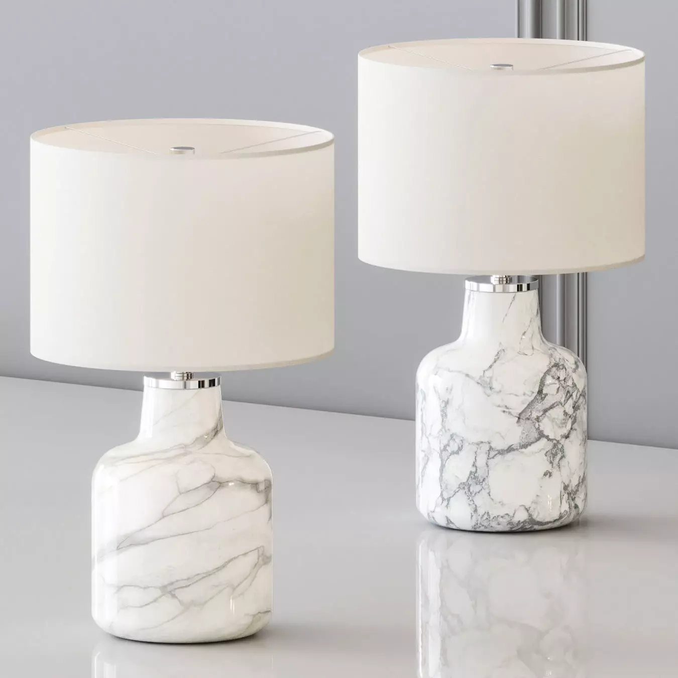 CB2 - LARGE MARBLIZED TABLE LAMP 3D model_0