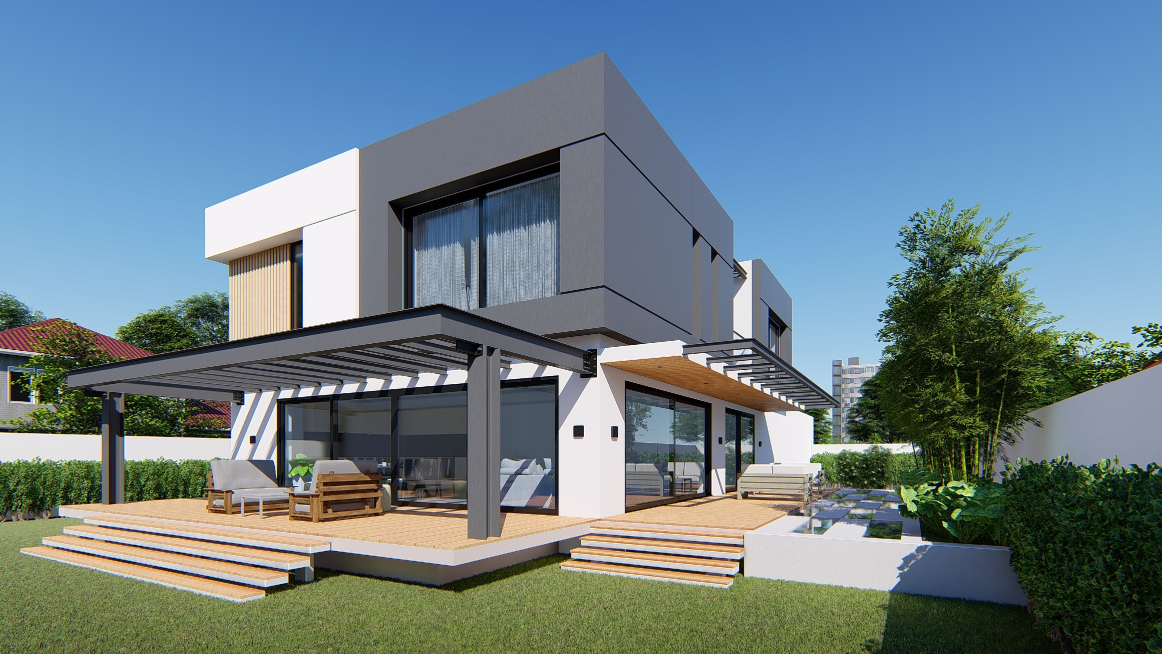 Modern House 3D model_2