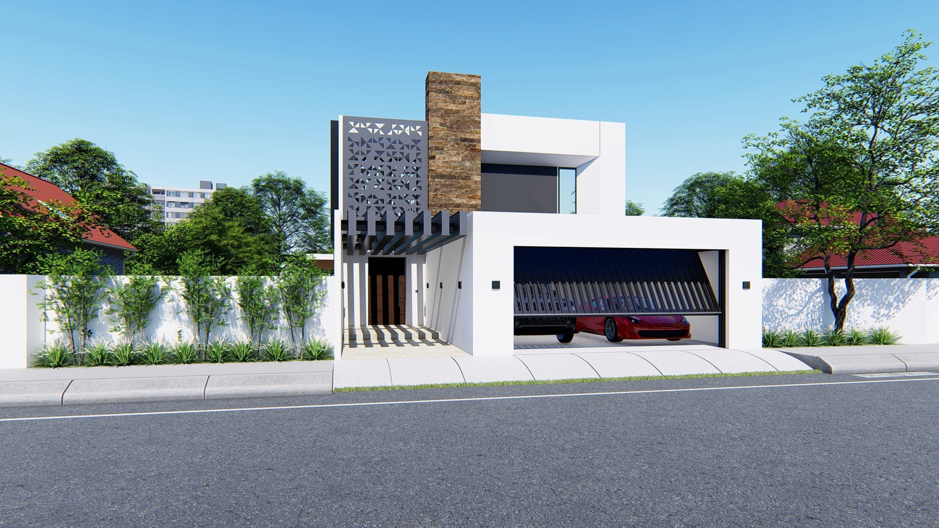 Modern House 3D model_1