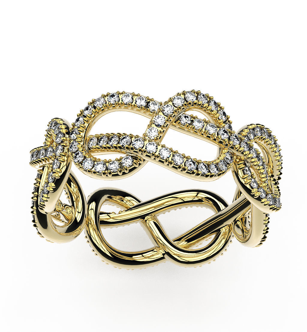 Ring Knots of Infinity 3D print model_1