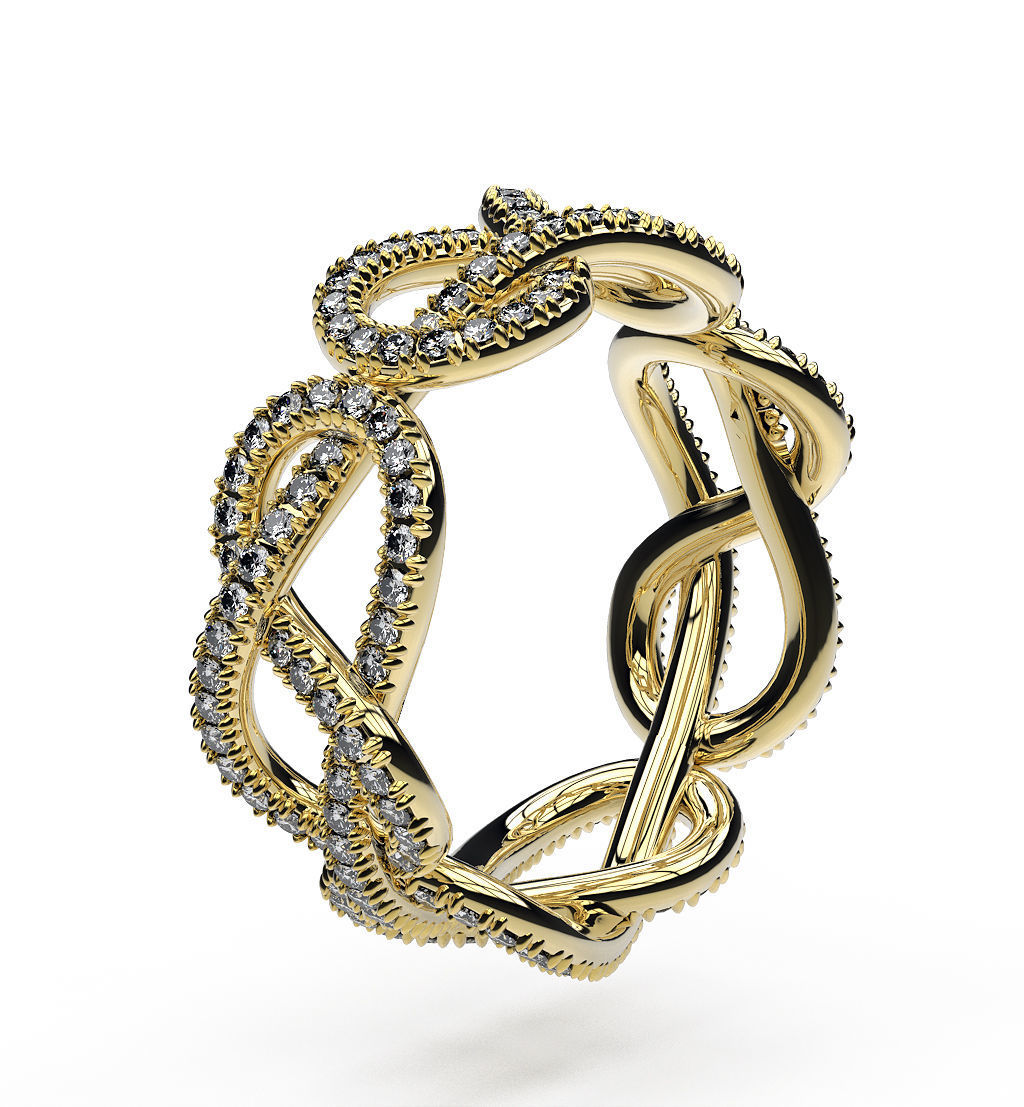 Ring Knots of Infinity 3D print model_3