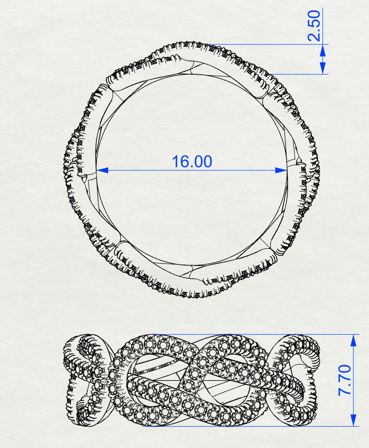 Ring Knots of Infinity 3D print model_4