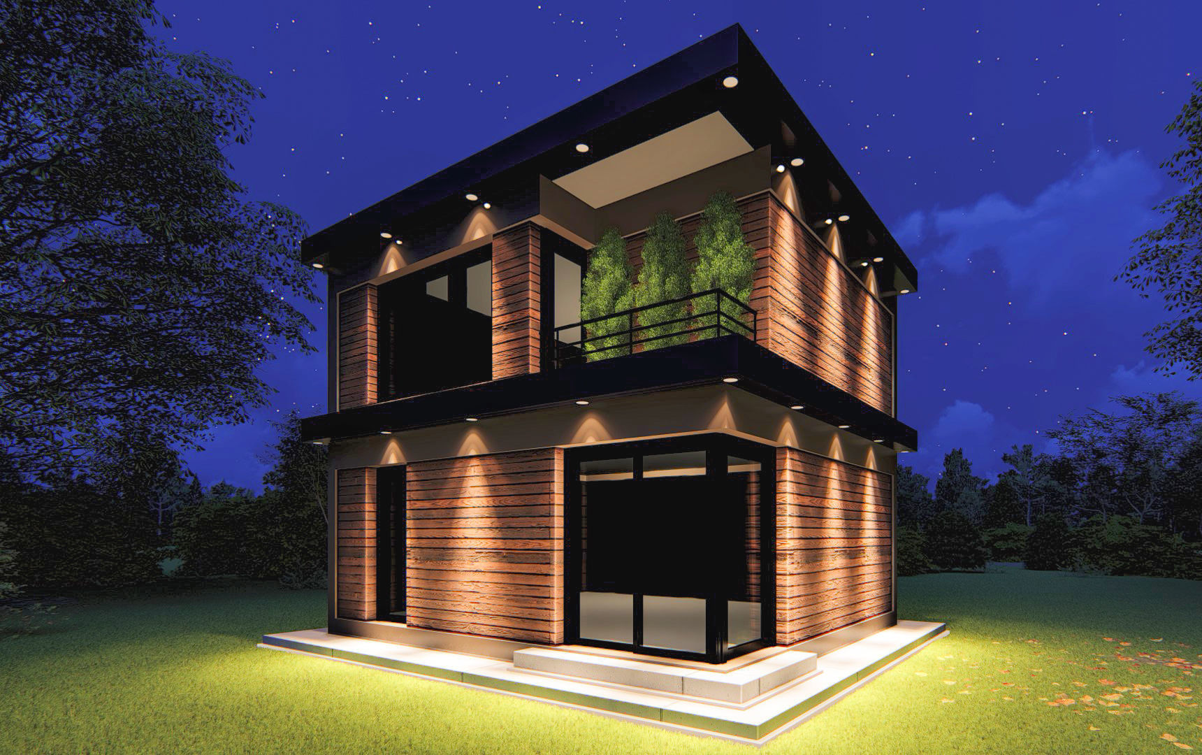 conex office home Low-poly 3D model_2
