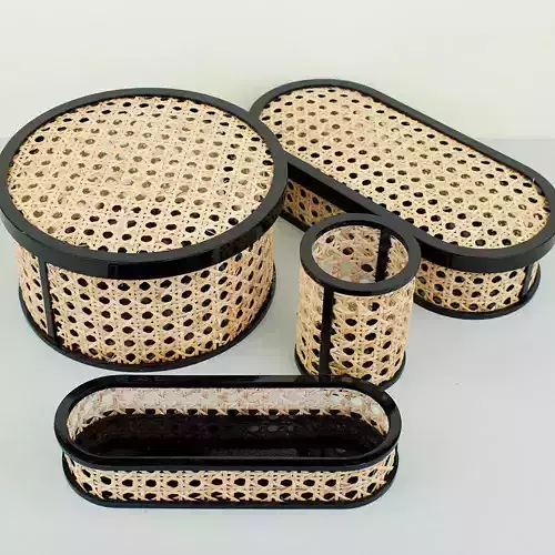 Rattan storage containers