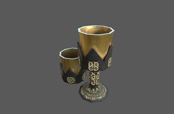 Low poly banquet utensils bundle Low-poly 3D model 4
