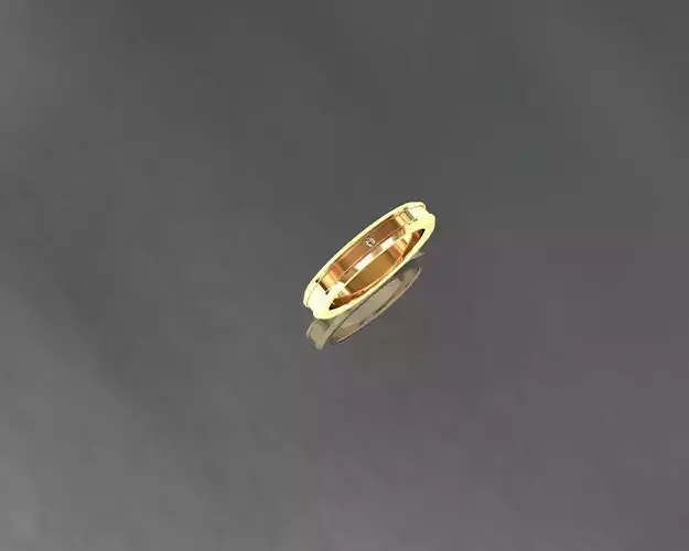Ring silver wedding 3D print model