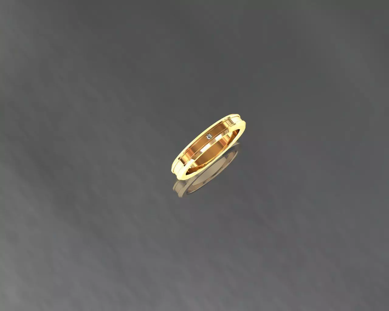 Ring silver wedding 3D print model_0