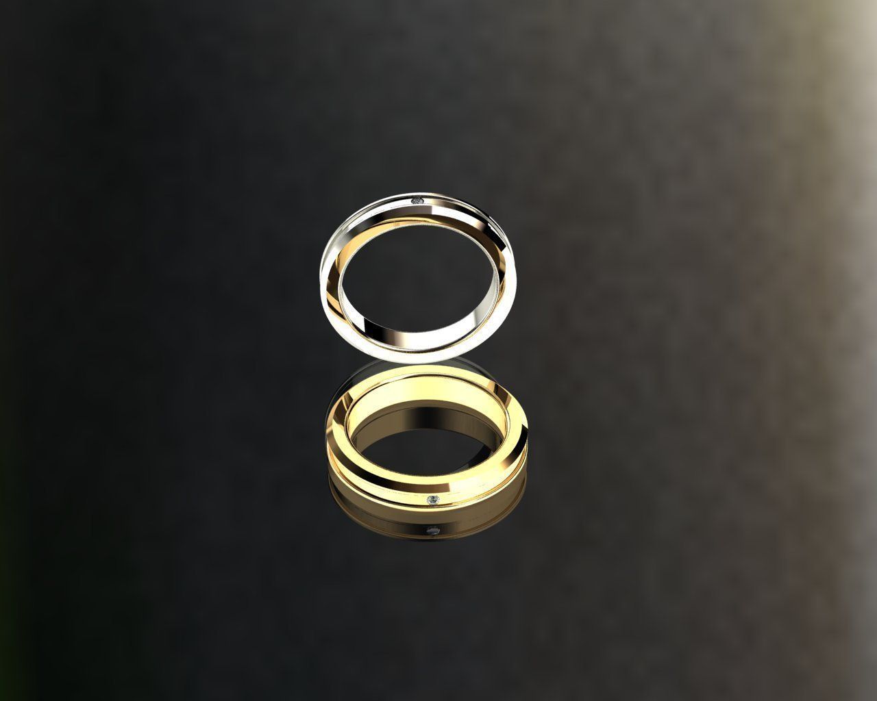 Ring silver wedding 3D print model_2