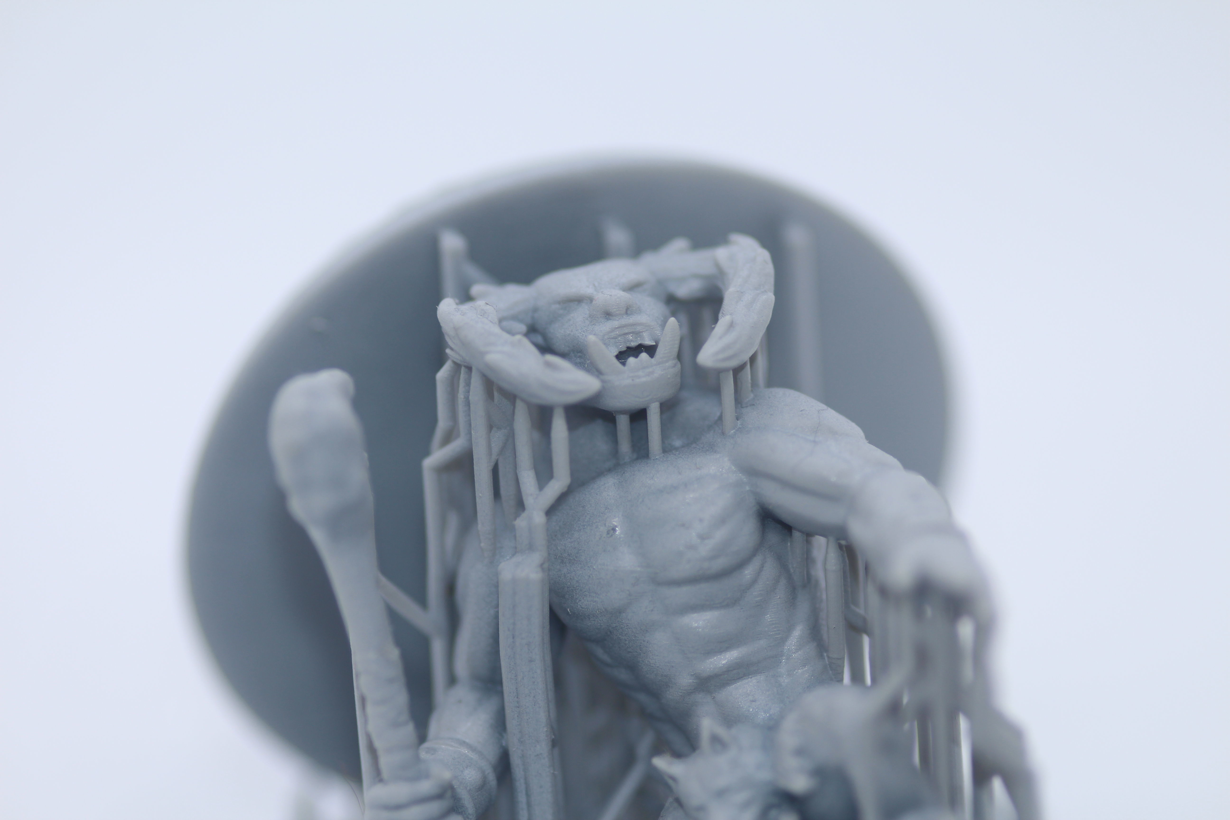 Tanarukk figurine of man in boat 3D print model_6