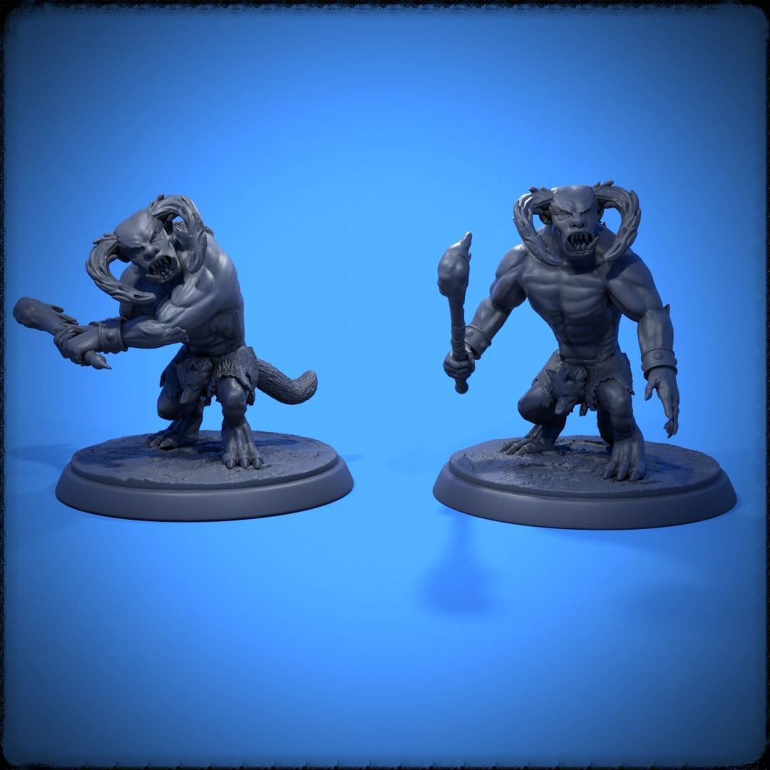 Tanarukk figurine of man in boat 3D print model_4