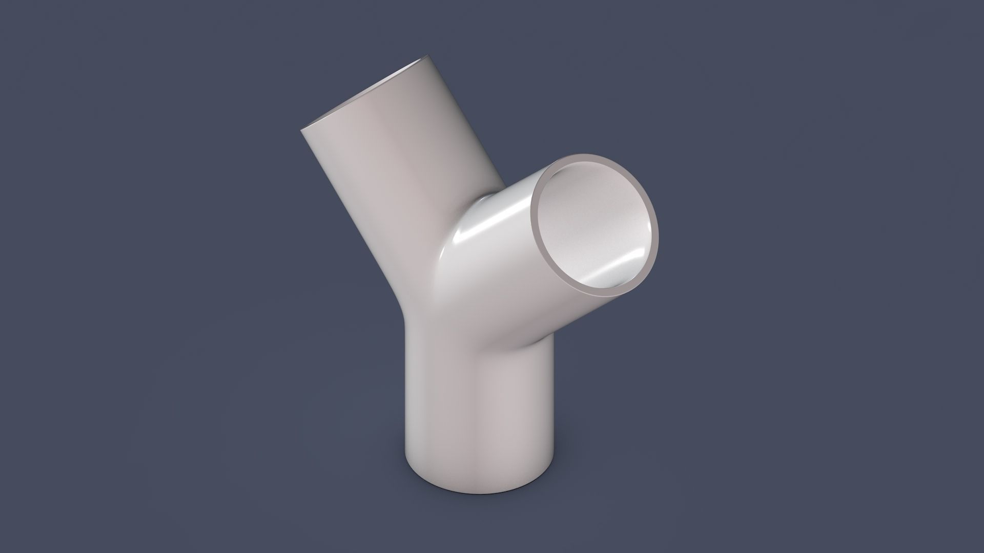 45 degree - Pipe Connector Low-poly 3D model_15