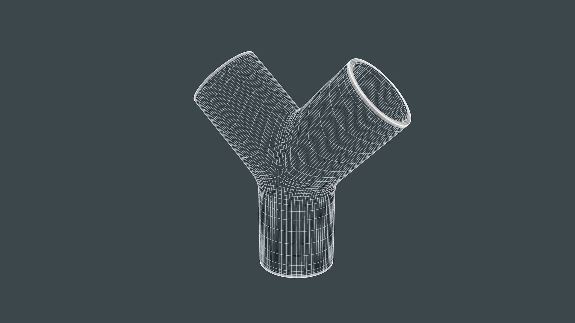45 degree - Pipe Connector Low-poly 3D model_10