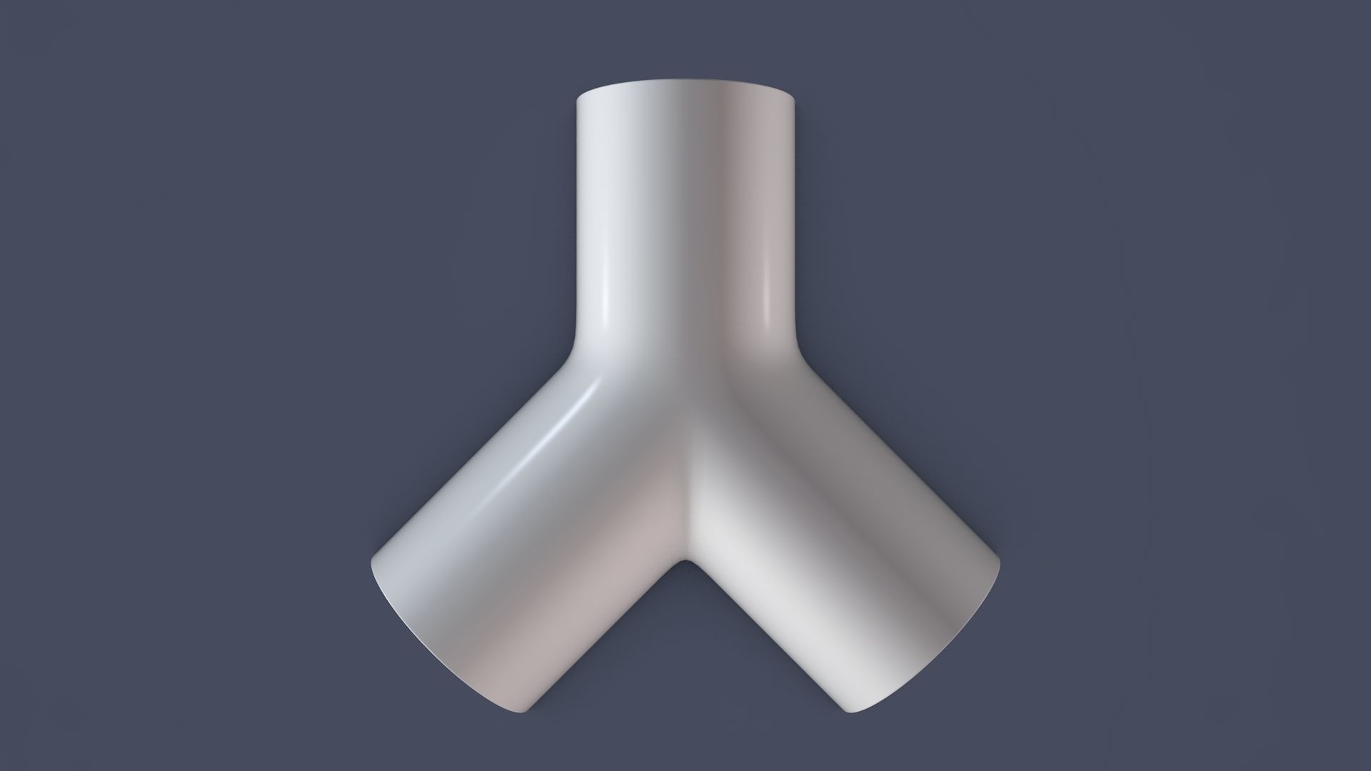 45 degree - Pipe Connector Low-poly 3D model_1