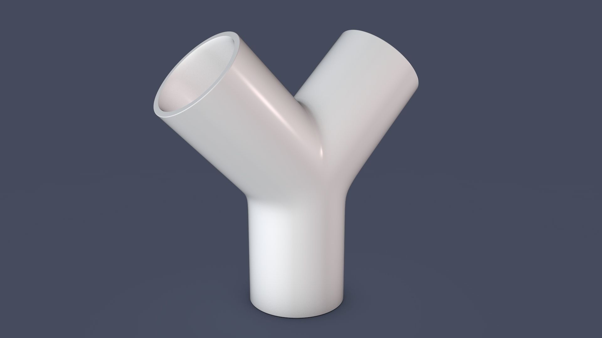 45 degree - Pipe Connector Low-poly 3D model_14