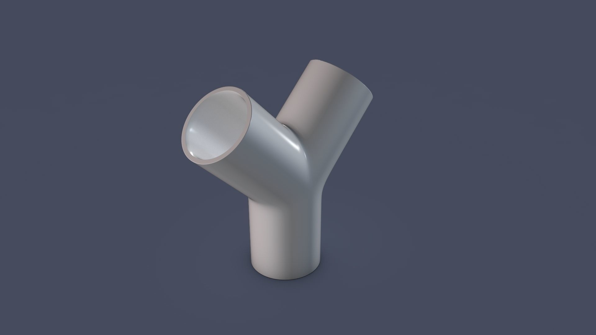45 degree - Pipe Connector Low-poly 3D model_9