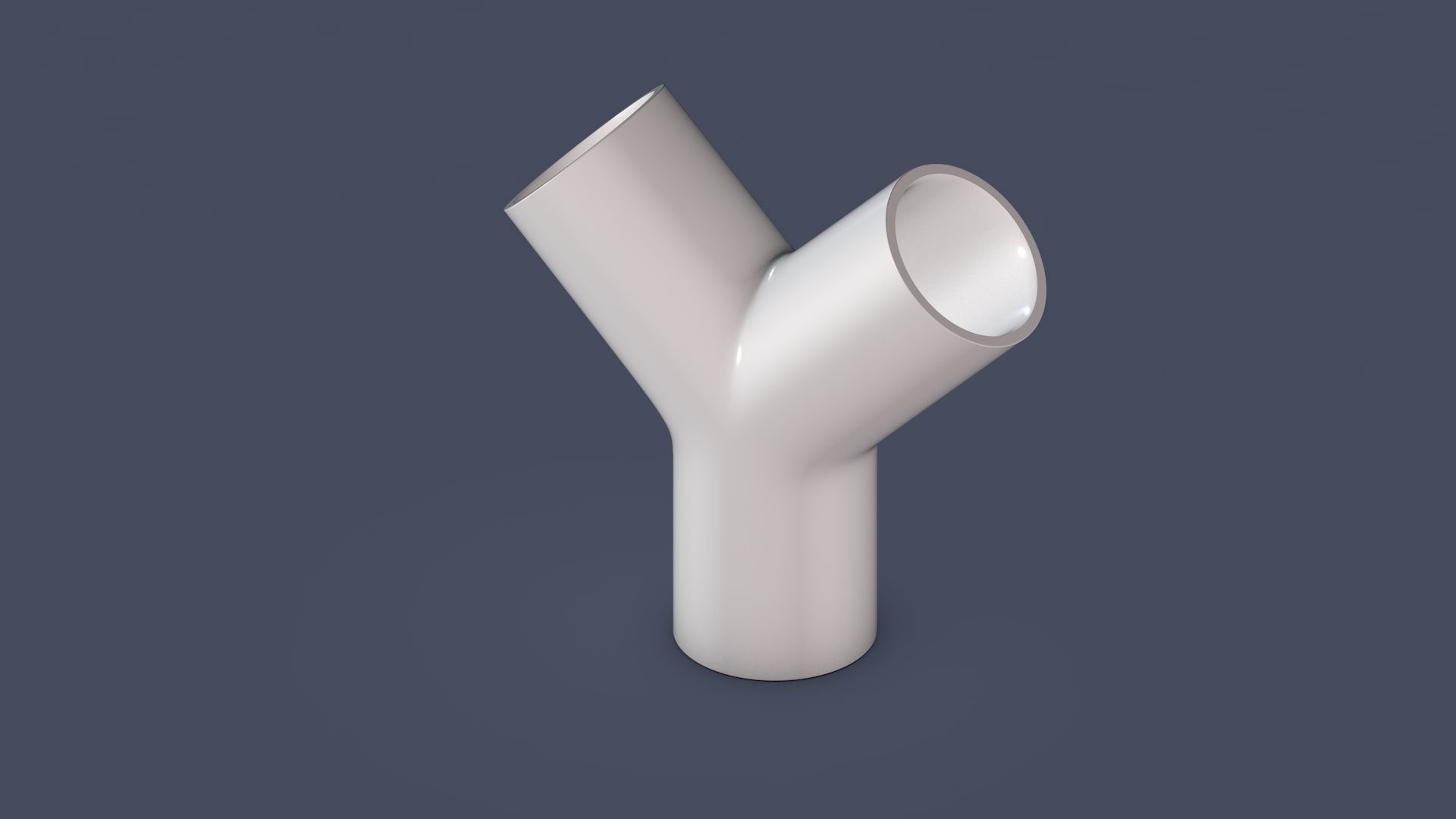 45 degree - Pipe Connector Low-poly 3D model_3