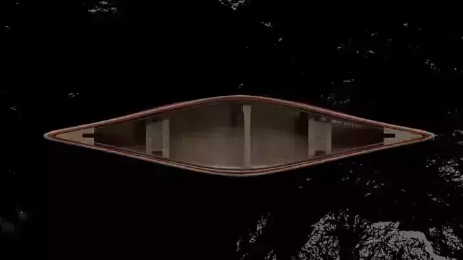 Canoe Boat For Game Object  VR - AR  Low-poly 3D model