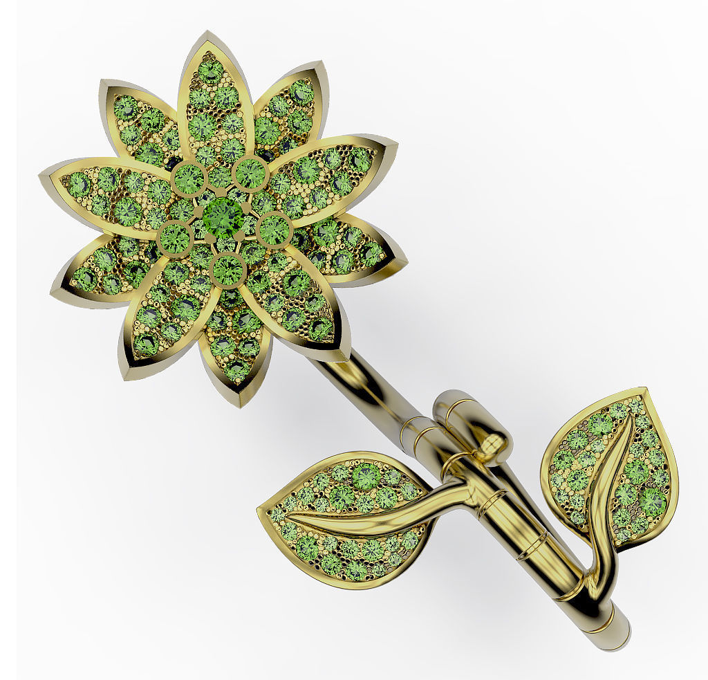 Ring Lotus 3D print model_8