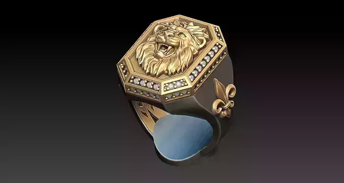 Lion ring luxury 