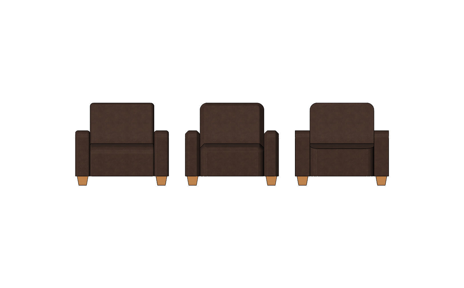 Miniature armchair mockups props  3D print model_2