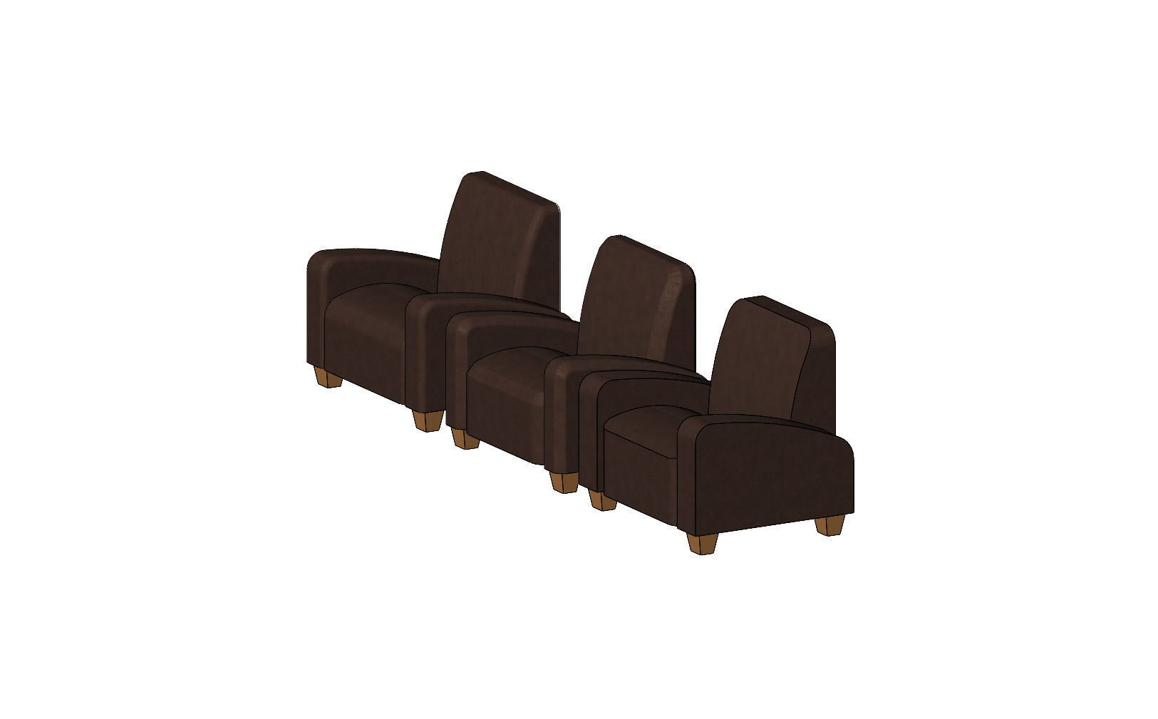 Miniature armchair mockups props  3D print model_5