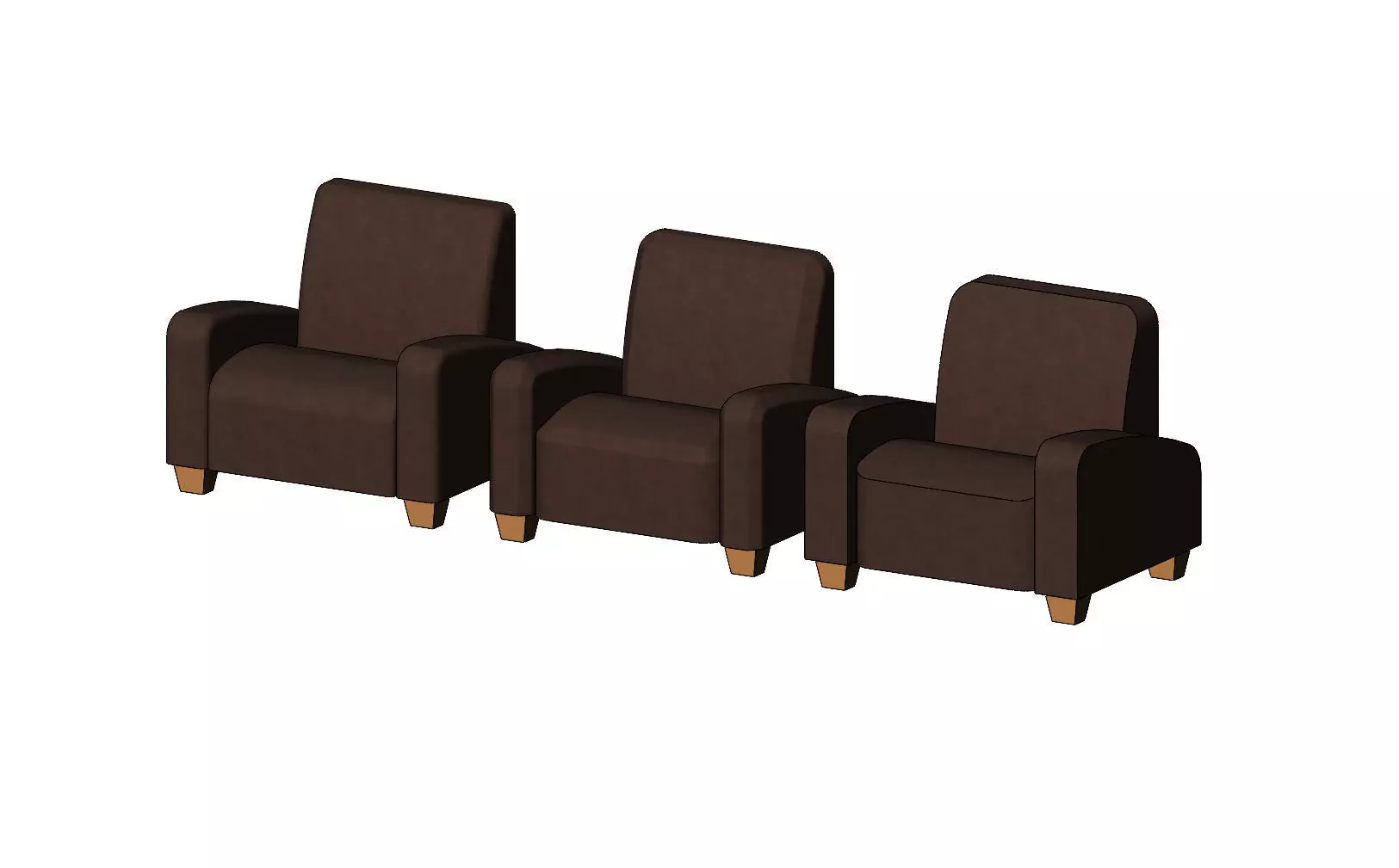 Miniature armchair mockups props  3D print model_0