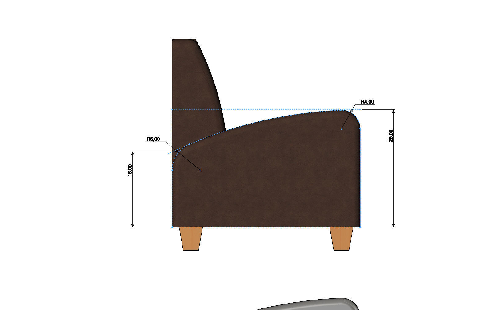 Miniature armchair mockups props  3D print model_4