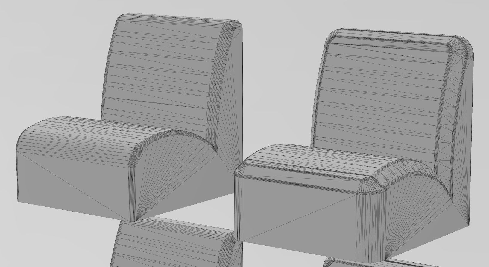 Miniature armchair mockups props  3D print model_8