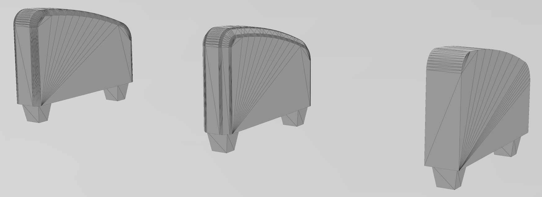 Miniature armchair mockups props  3D print model_9