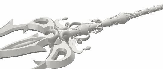 Mipha Lightscale Trident Breathe of Wild 3D File for Printing 3D print model