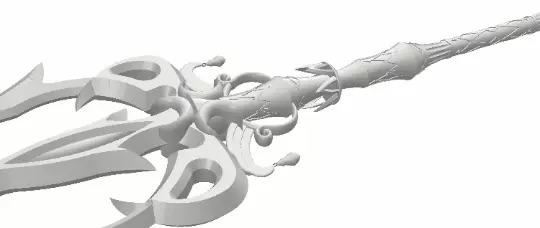 Mipha Lightscale Trident Breathe of Wild 3D File for Printing 3D print model