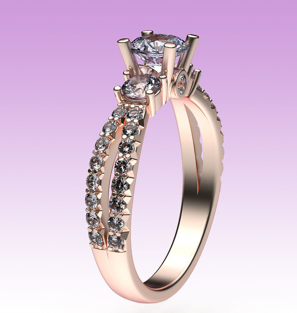 Ring Split Shank 3D print model_2