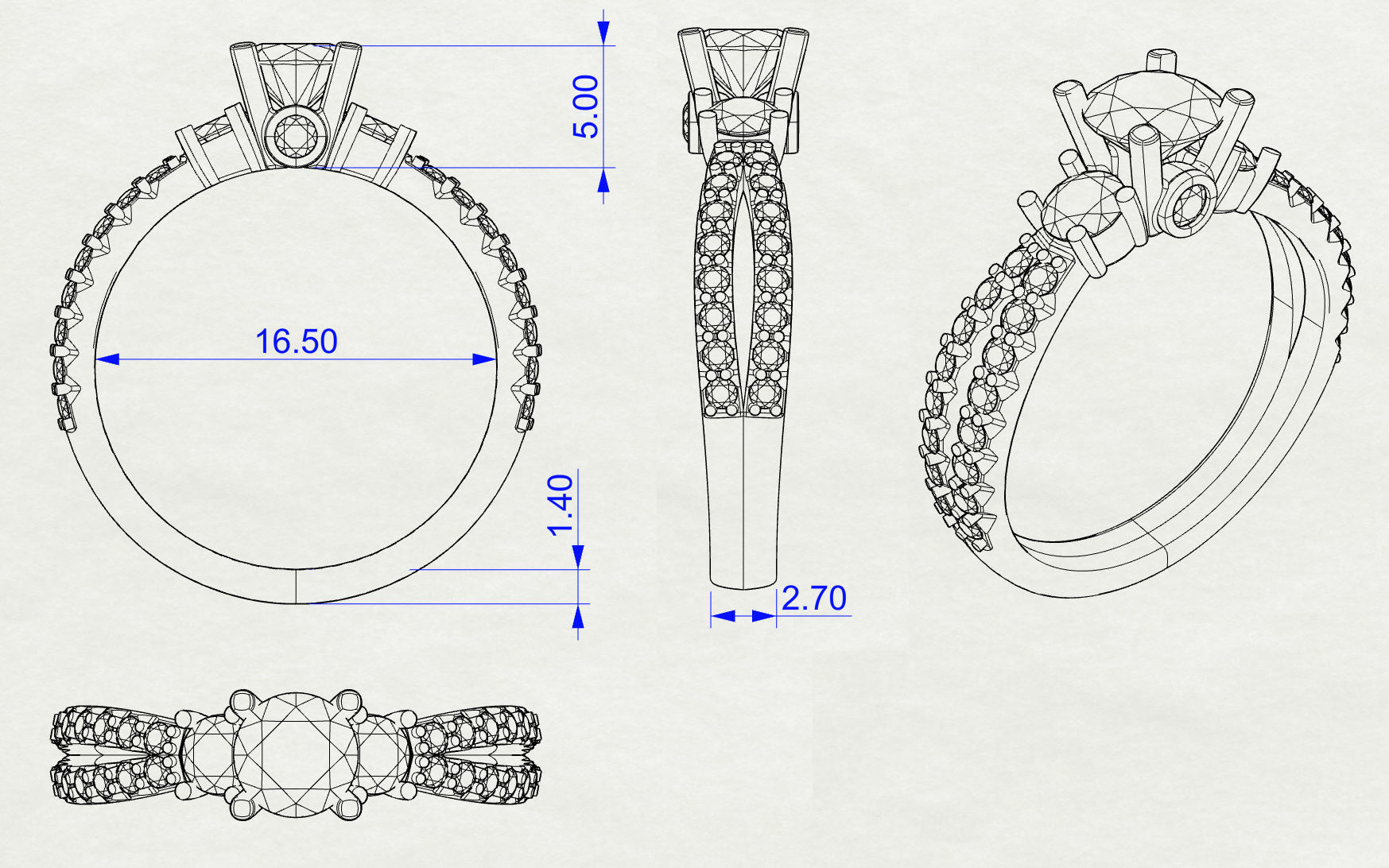 Ring Split Shank 3D print model_7
