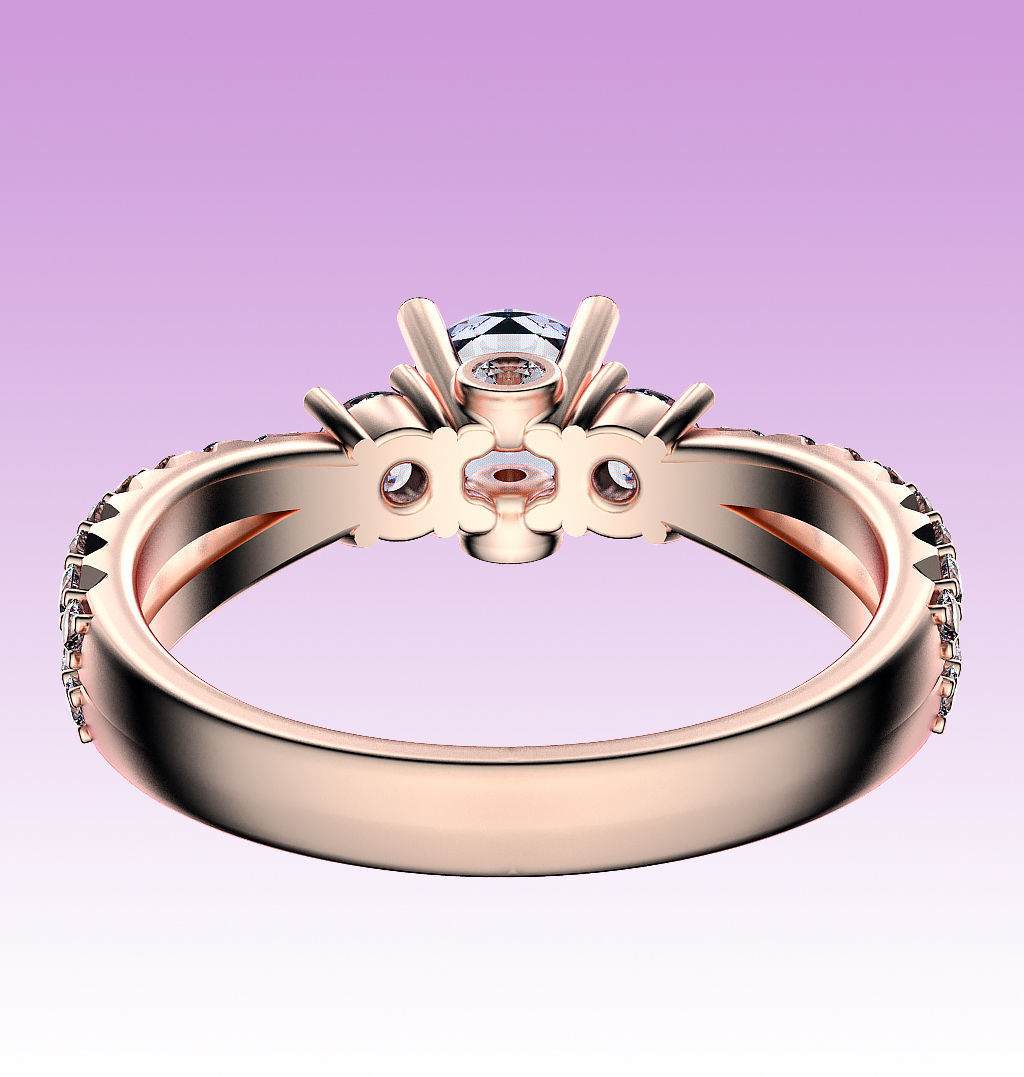 Ring Split Shank 3D print model_3