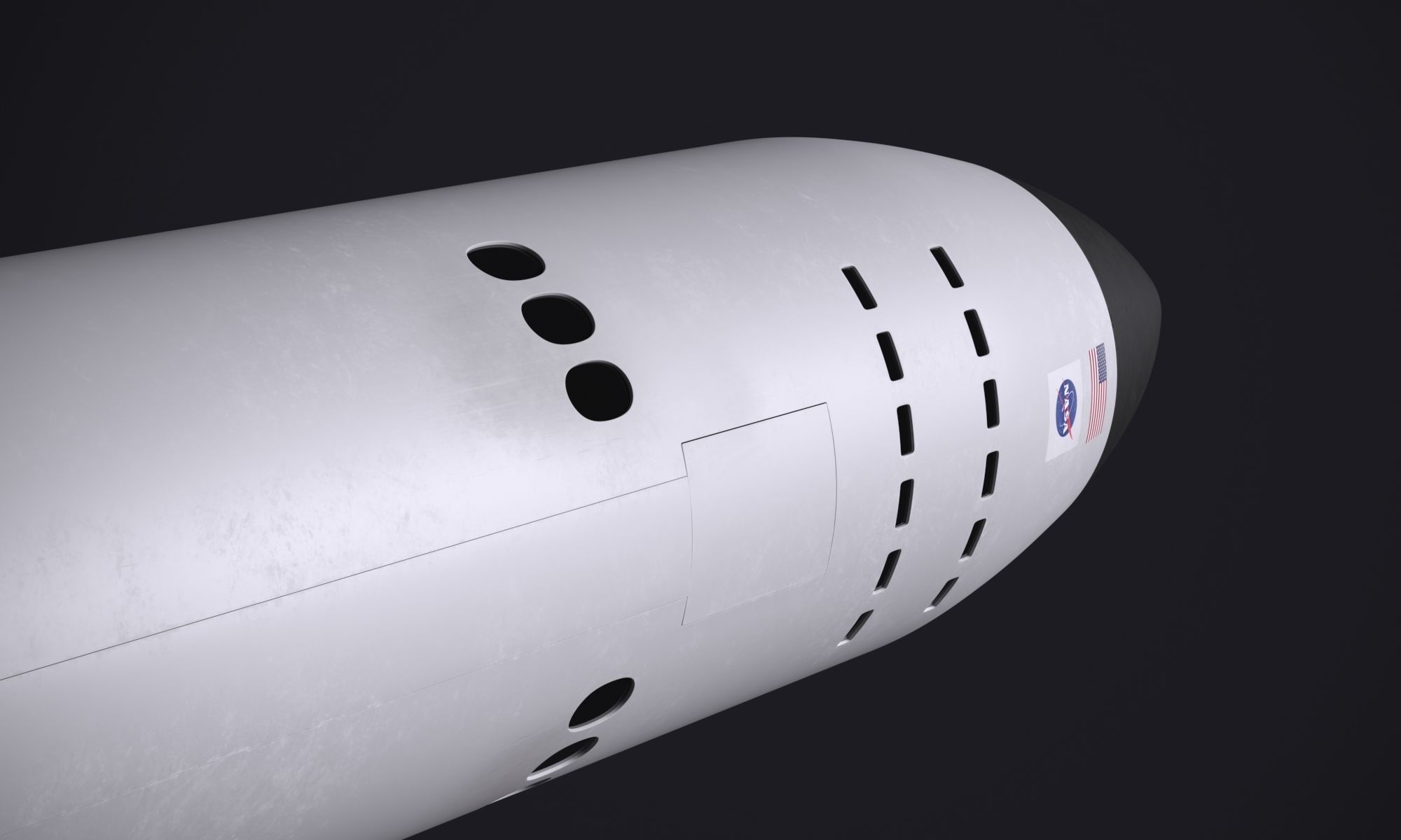 SpaceX Lunar Optimized Starship  3D model_10