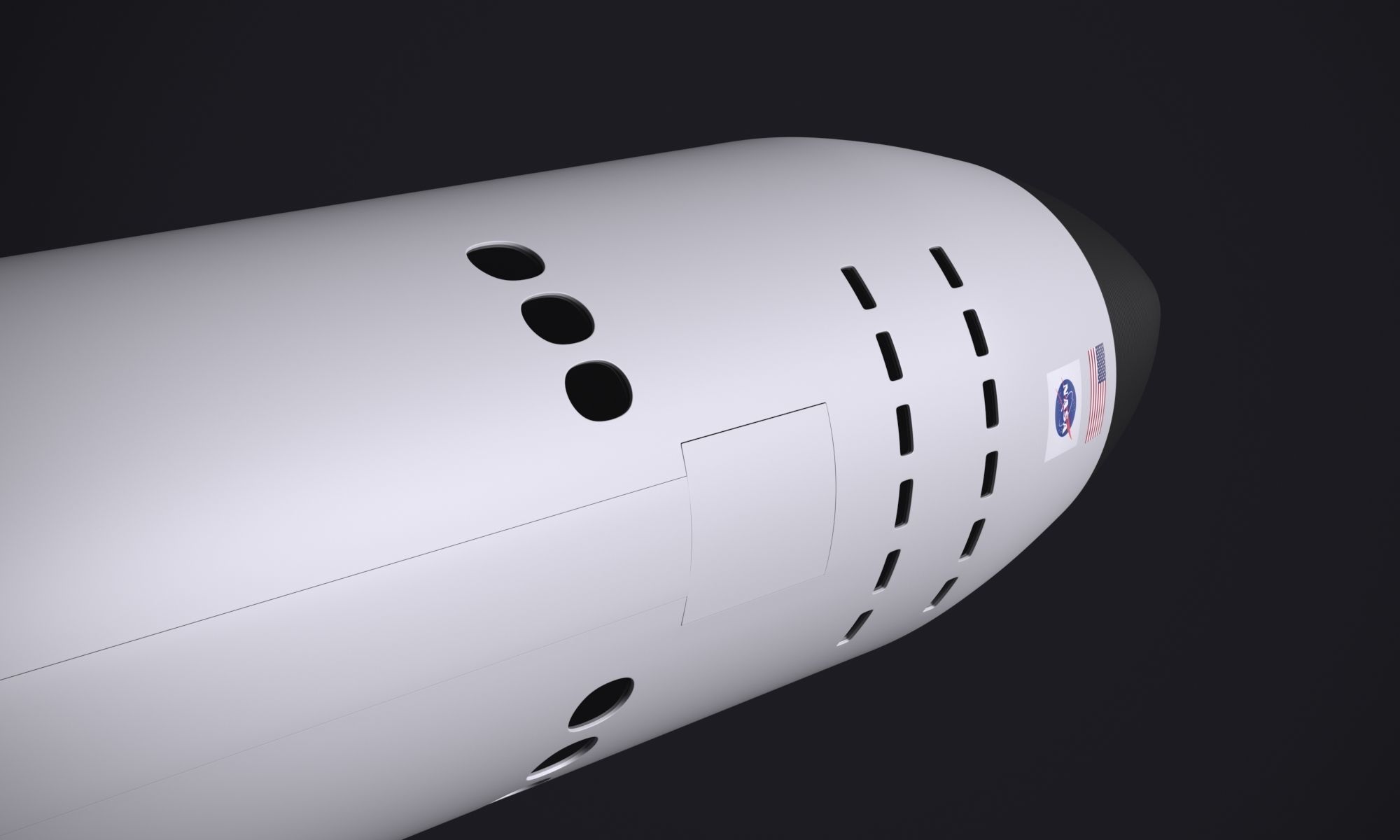 SpaceX Lunar Optimized Starship  3D model_11