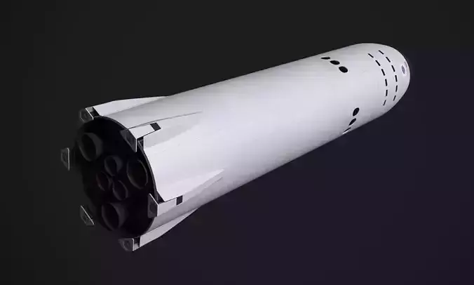 SpaceX Lunar Optimized Starship  3D model