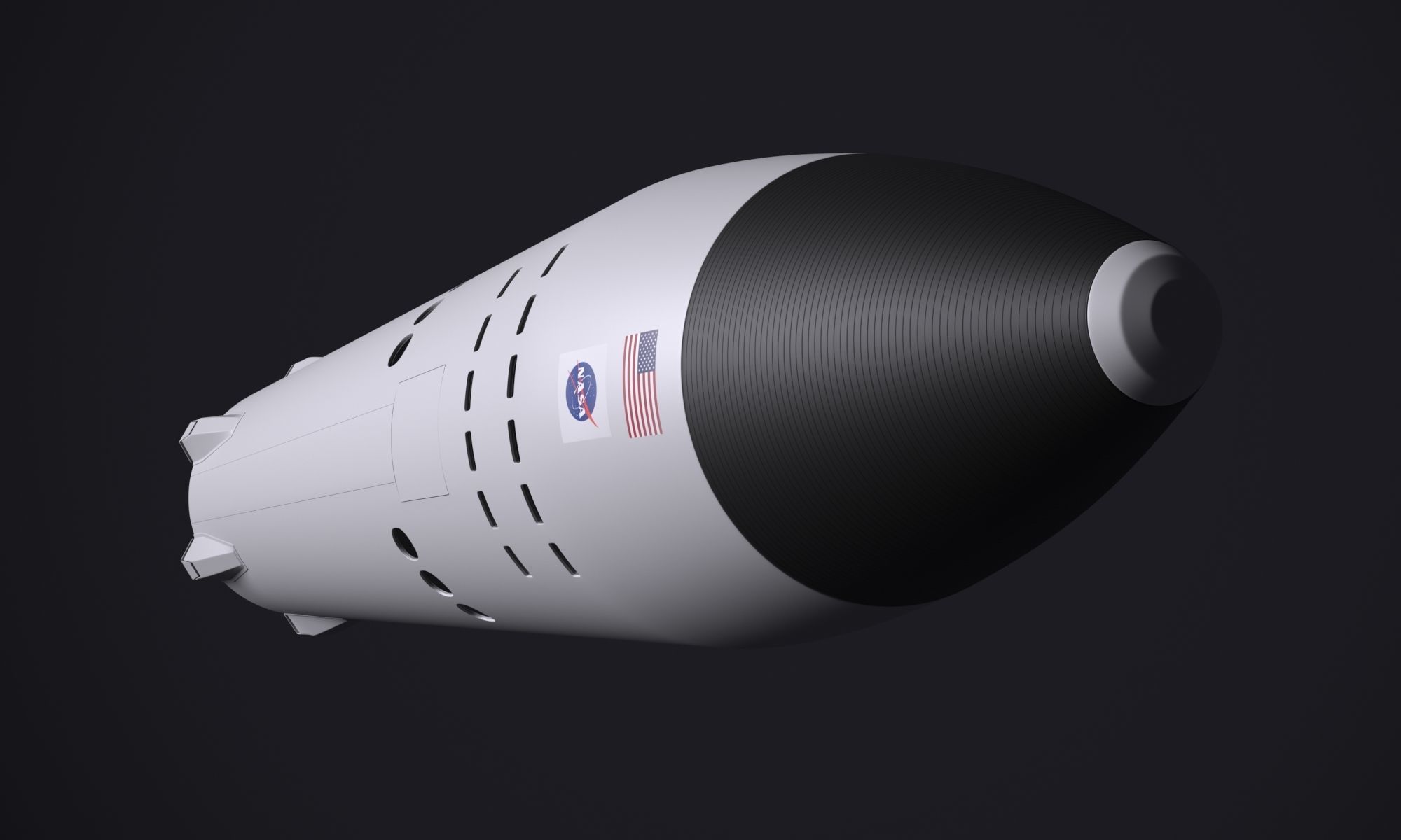SpaceX Lunar Optimized Starship  3D model_3