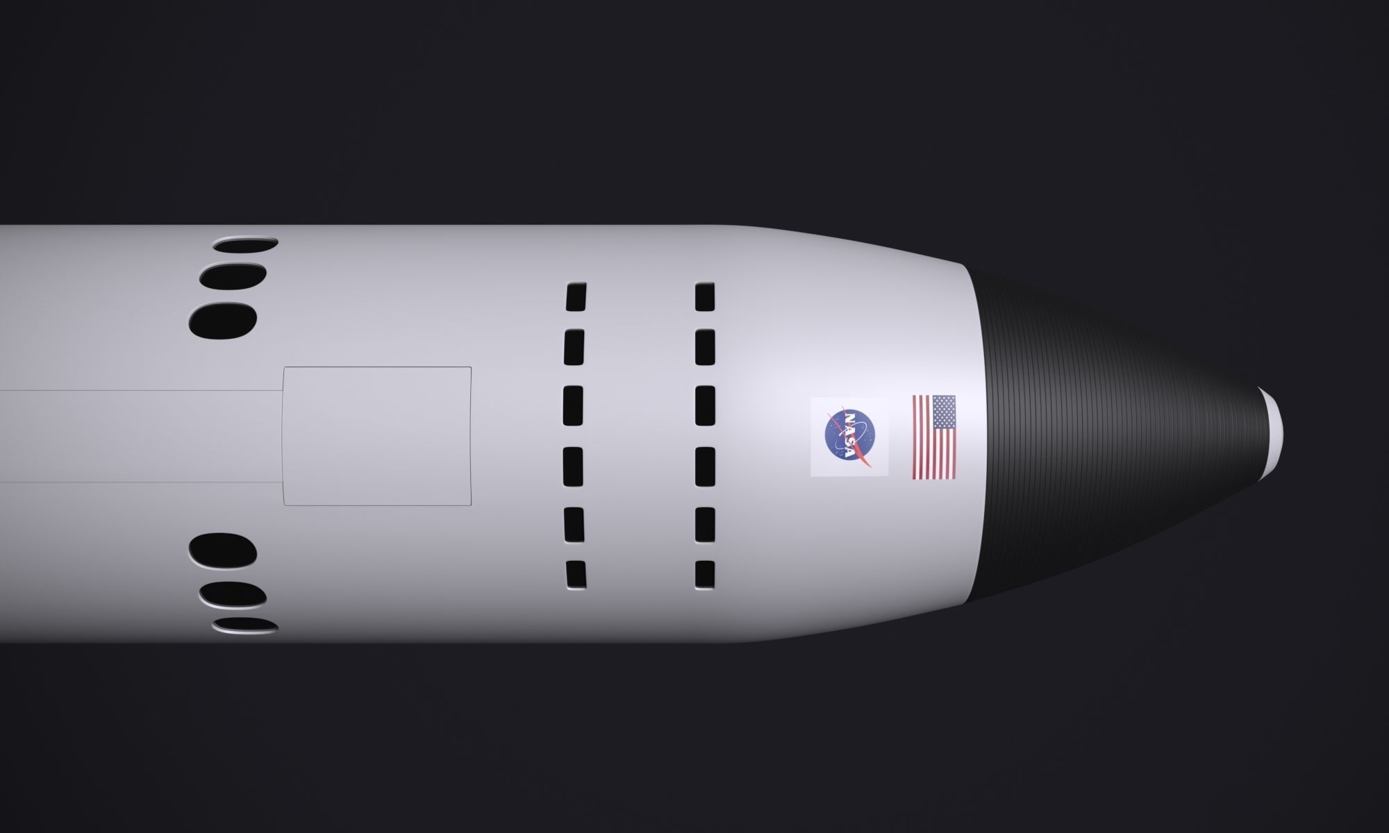 SpaceX Lunar Optimized Starship  3D model_7