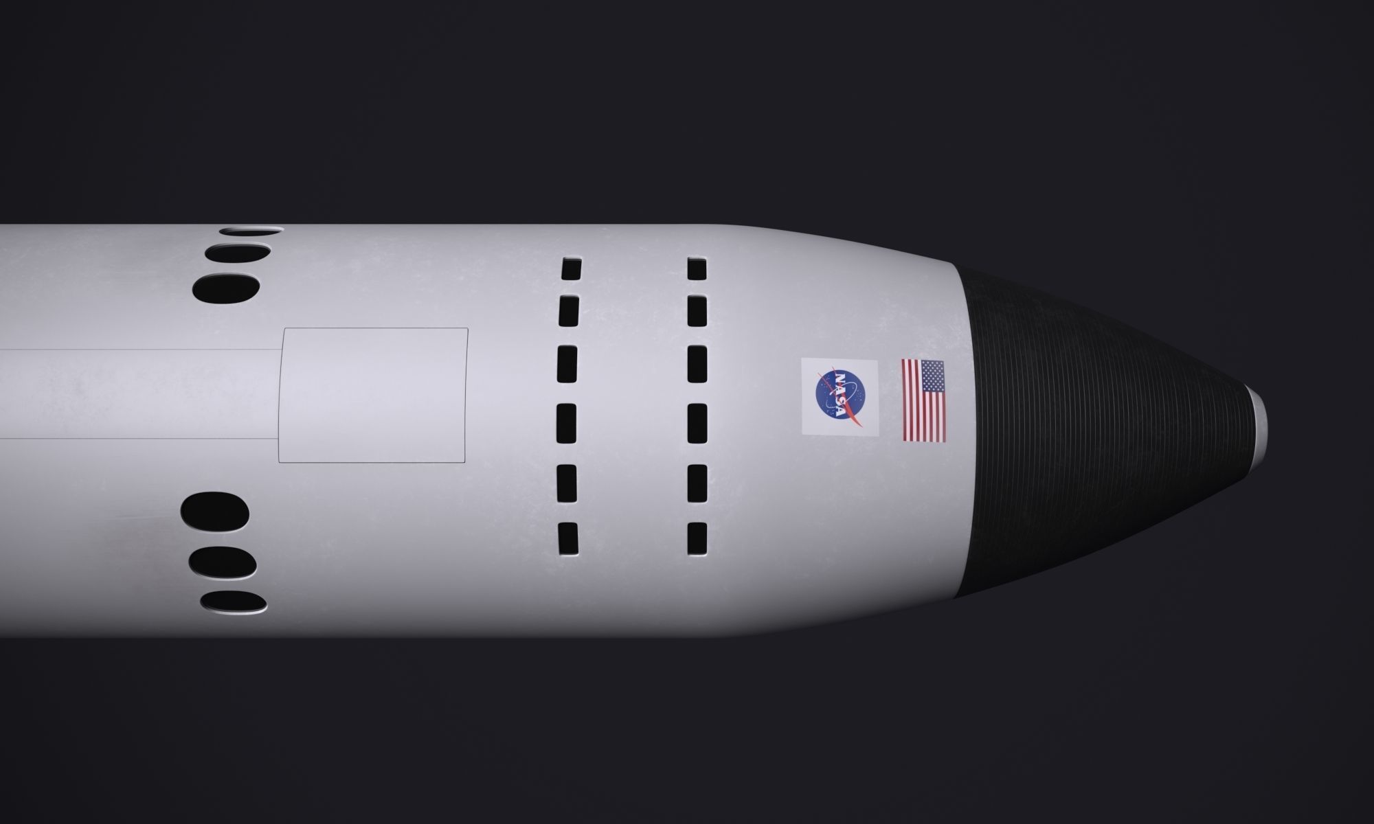 SpaceX Lunar Optimized Starship  3D model_6