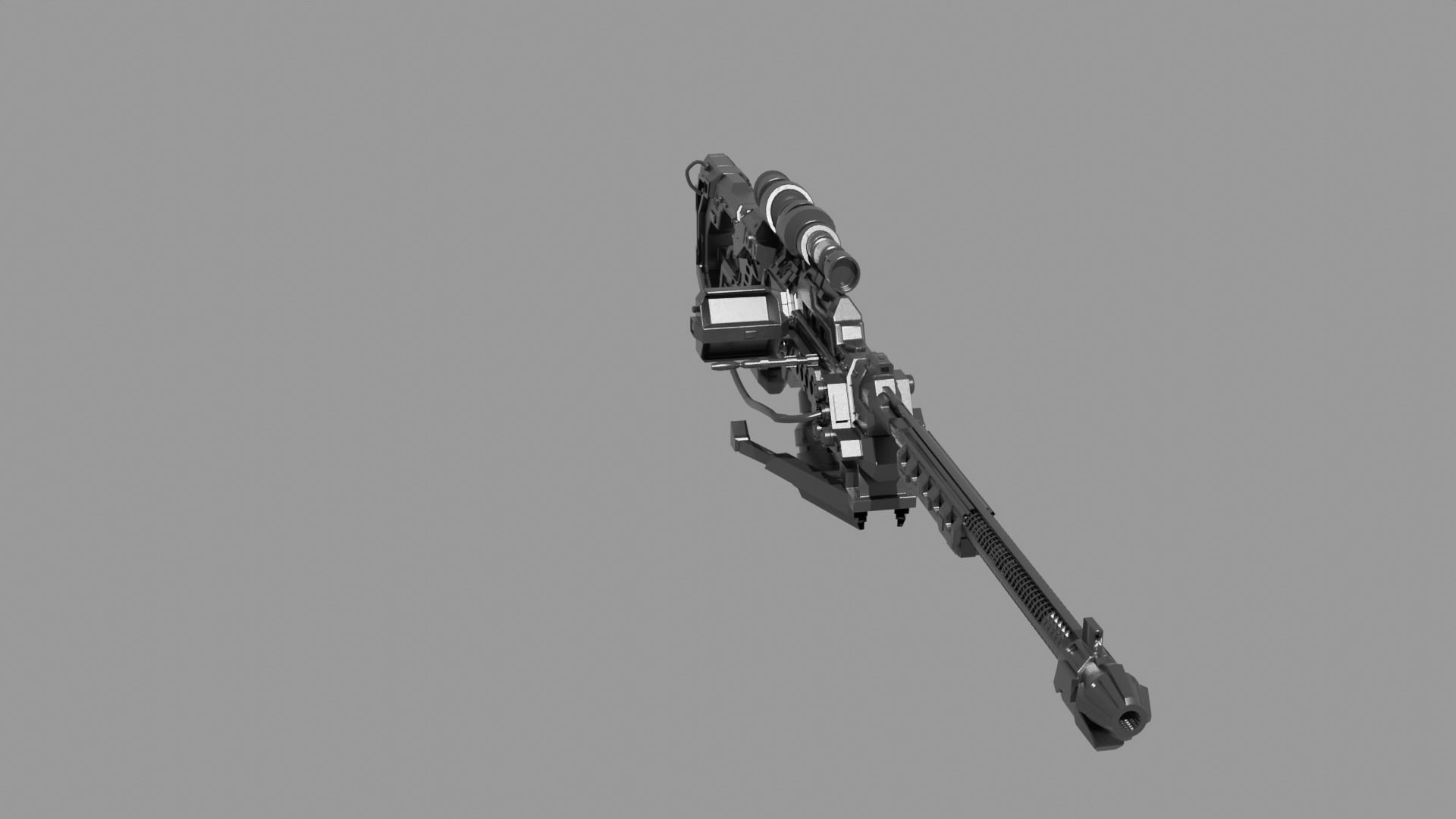 Sci fi gun 3D model_1