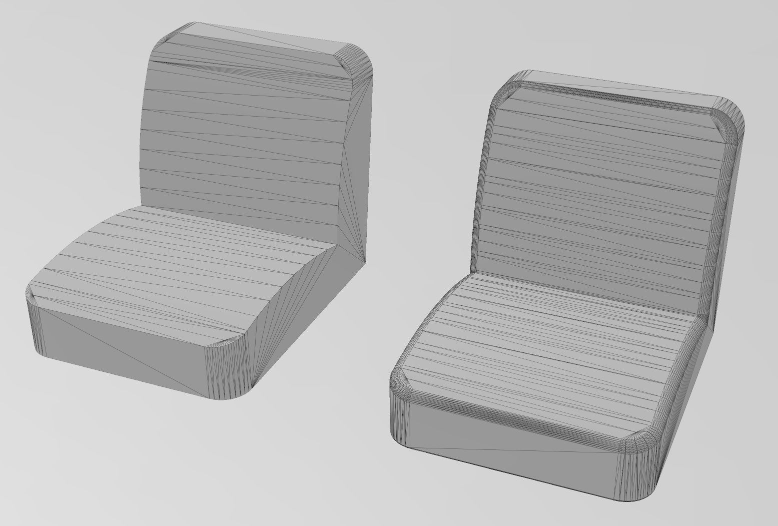 Miniature armchair with a wooden frame mockups props N03 3D print model_15