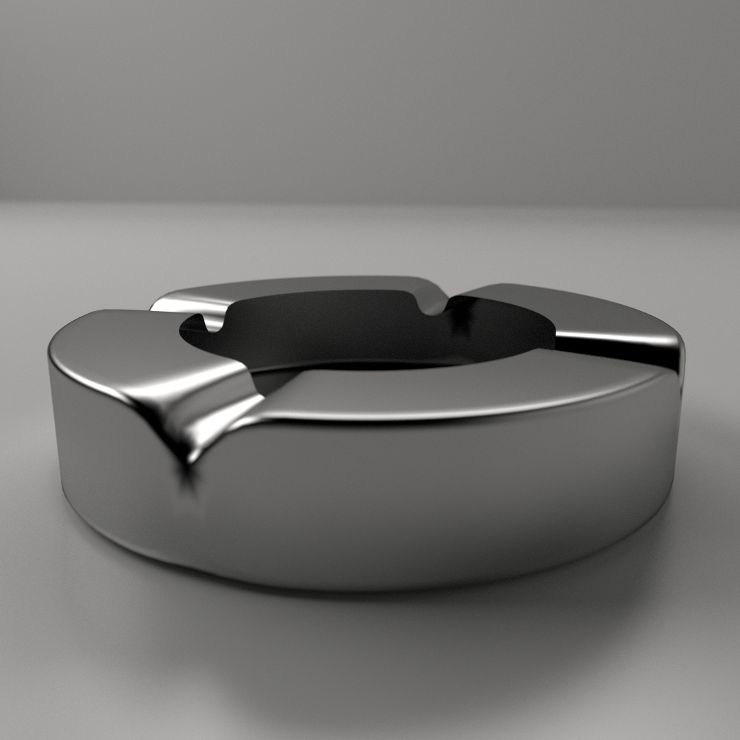 Ashtray Metallic 3D model_2
