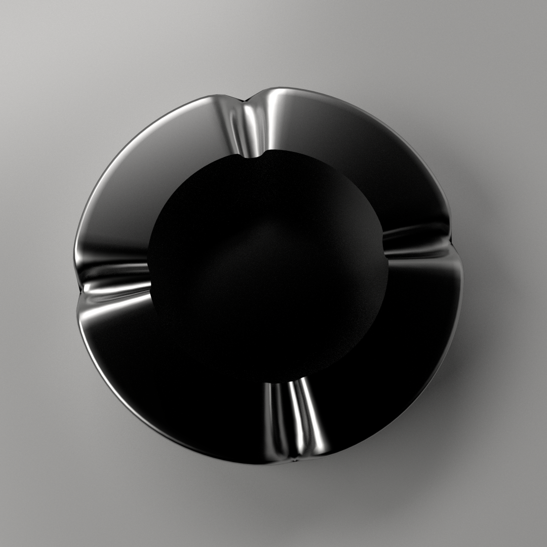 Ashtray Metallic 3D model_1